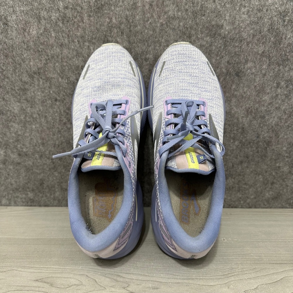Brooks Ghost 14 Womens Running Shoes Size 9 Lilac Purple Lime 1203561B566 - Picture 6 of 10